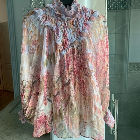 ZIMMERMANN Botanica Smocked-Yoke Blouse - Picture 10 of 13